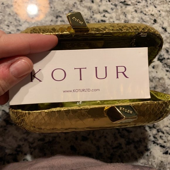 Kotur “Margot” Miniature Clutch in Gold Snakeskin NWT - MSRP: $350 - Picture 10 of 13